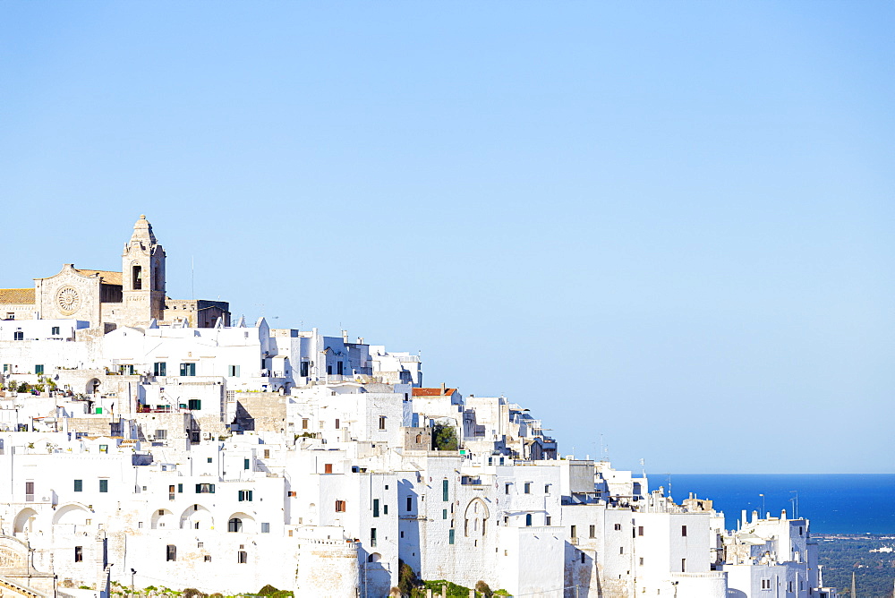 The white village of Ostuni called The White City, Ostuni, Apulia, Italy, Europe