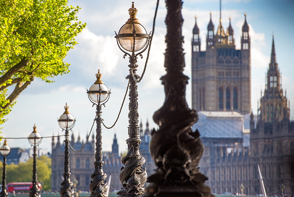 Houses of Parliament from South Bank, London, England, United Kingdom, Europe