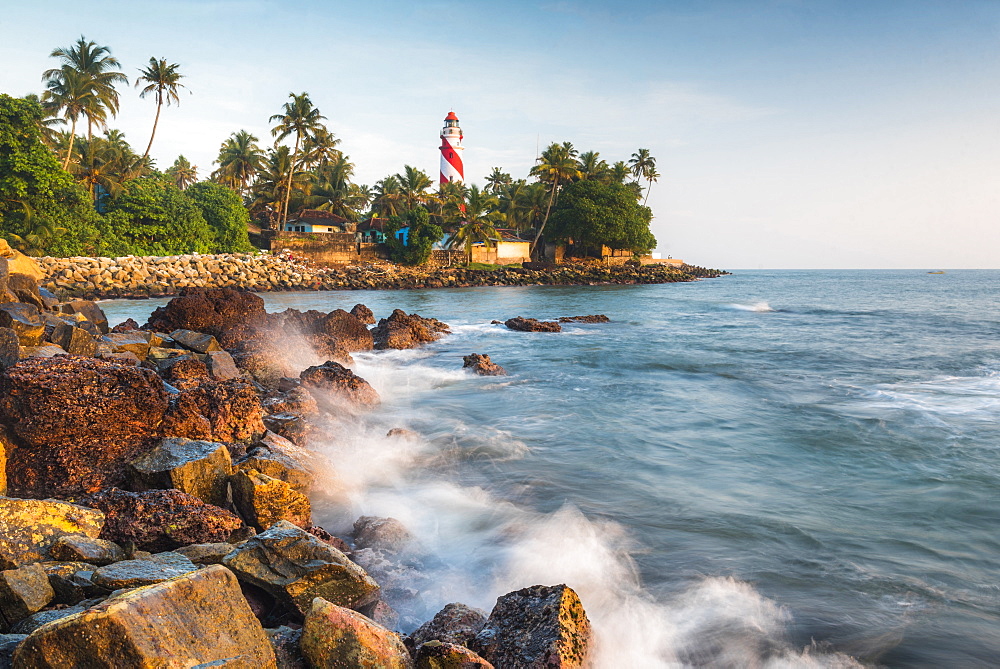 Thangassery Lighthouse, Kerala, India, Asia