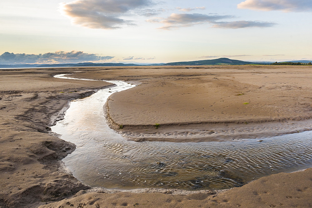 Morecambe Bay at sunset, Lancashire, England, United Kingdom, Europe