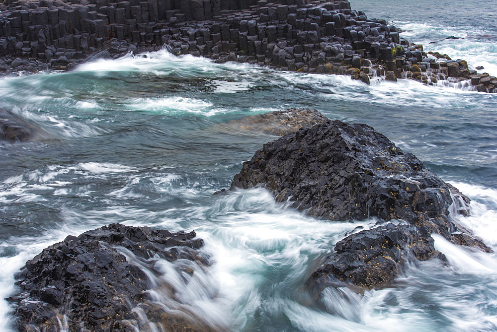 Basalt columns at Giant's Causeway, UNESCO World Heritage Site, County Antrim, Ulster, Northern Ireland, United Kingdom, Europe