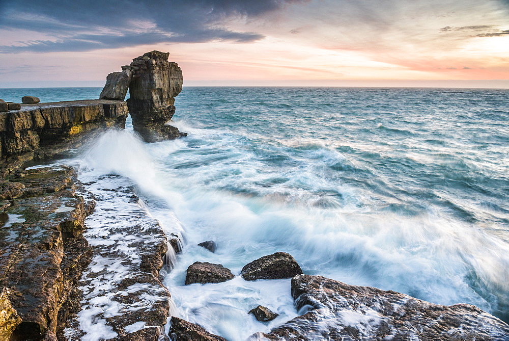 Pulpit Rock, Portland Bill, Isle of Portland, Jurassic Coast, UNESCO World Heritage Site, Dorset, England, United Kingdom, Europe