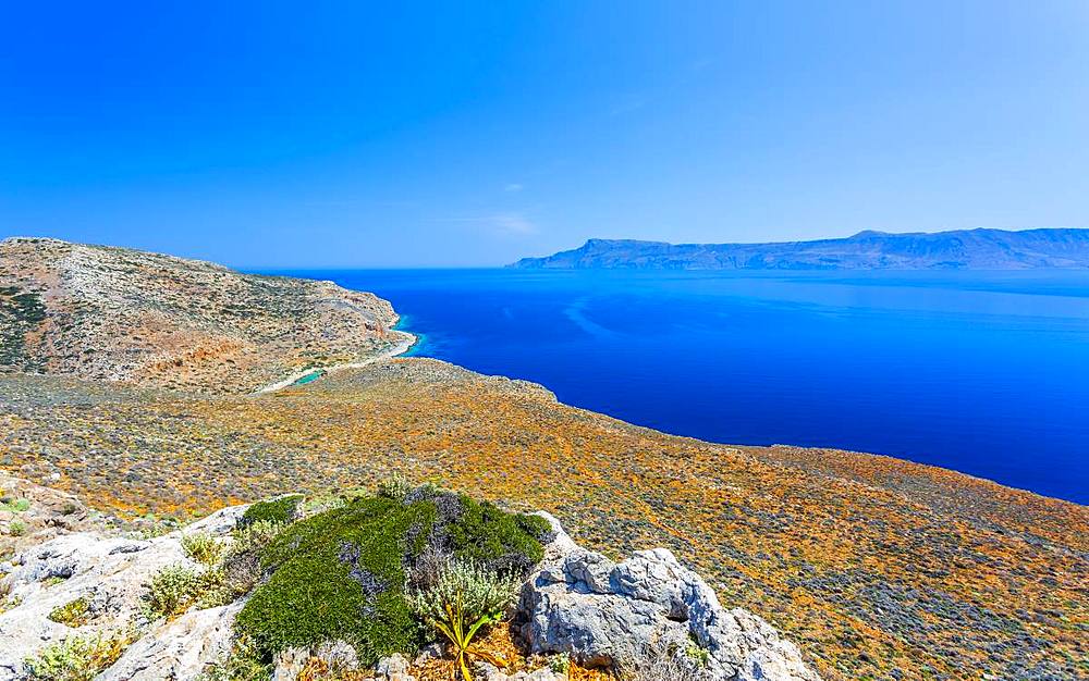 Balos Bay, Gramvousa Peninsula, Crete, Greek Islands, Greece, Europe