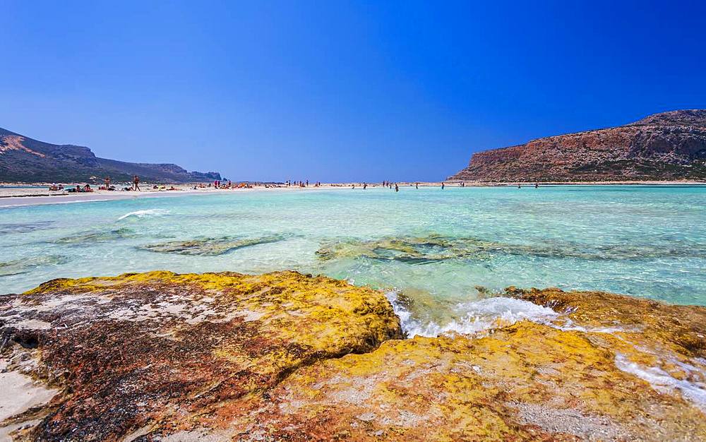 Balos Bay Beach, Gramvousa Peninsula, Crete, Greek Islands, Greece, Europe