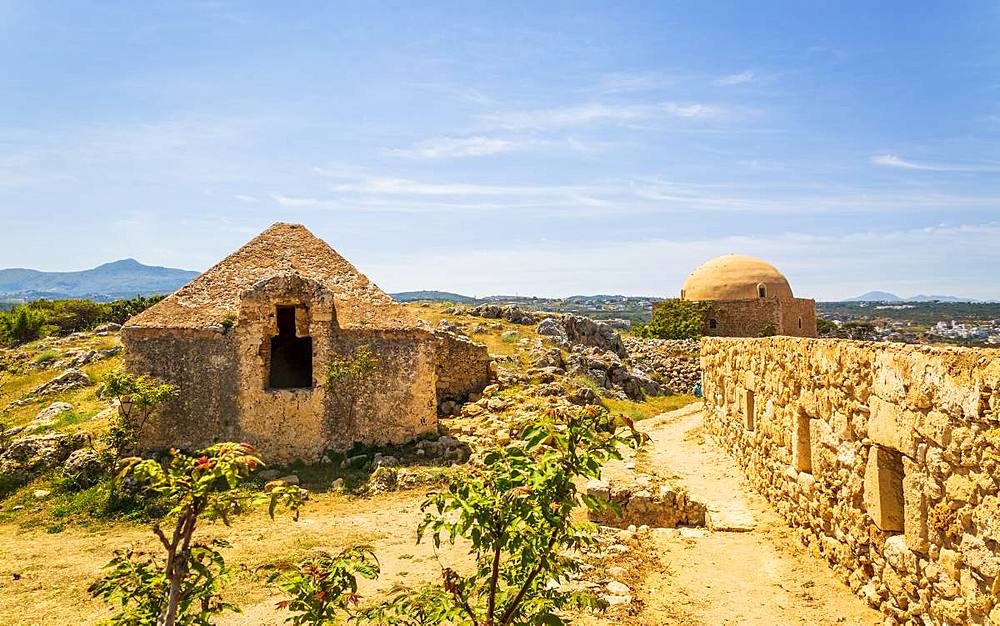 The Mosque of Sultan Ibrahim within the Fortezza, castle, Rethymnon, Crete, Greek Islands, Greece, Europe