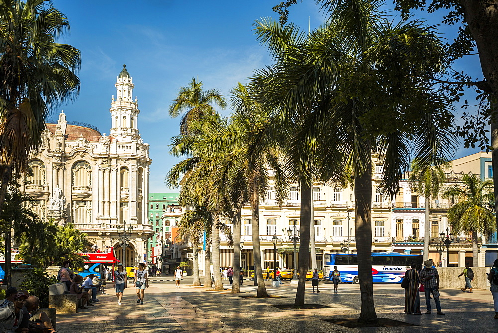 The Gran Teatro de La Habana and Parque Central in Havana, Cuba, West Indies, Caribbean, Central America