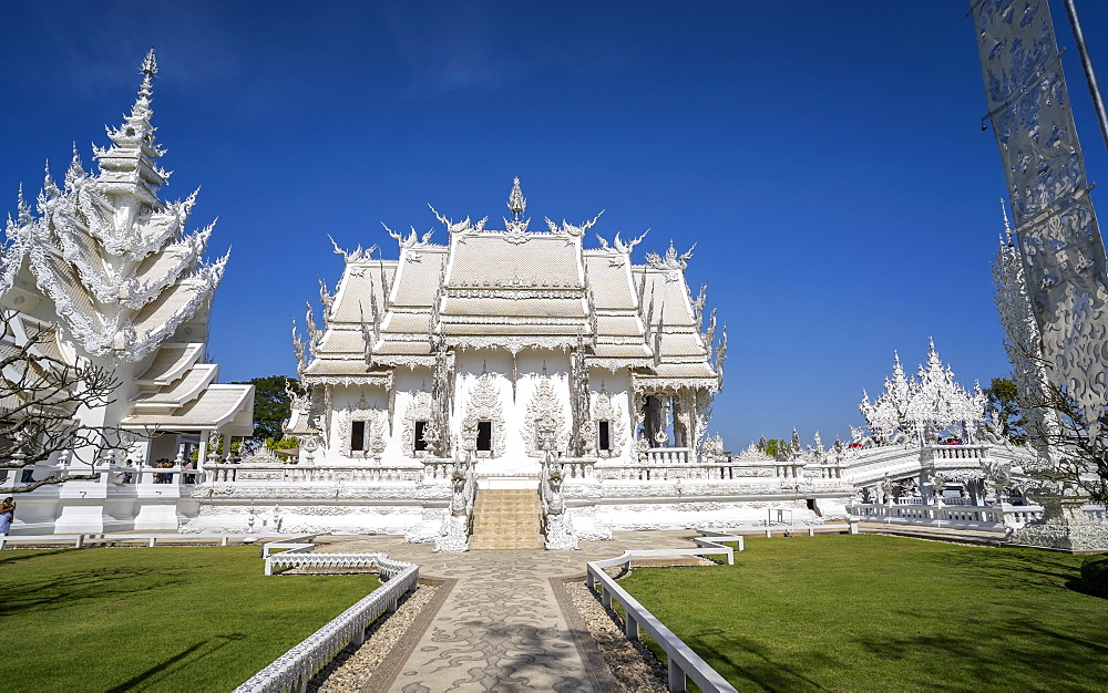 Wat Rong Khun (White Temple), Chiang Rai, Northern Thailand, Thailand, Southeast Asia, Asia