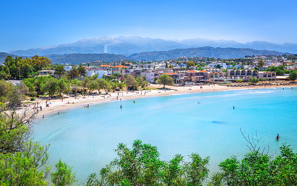 View of Agioi Apostoloi Beach, Crete, Greek Islands, Greece, Europe