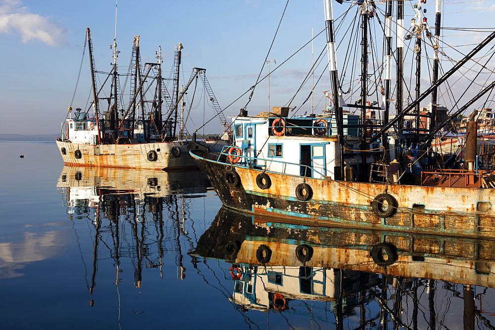 Fishing boats in the port, Cienfuegos, UNESCO World Heritage Site, Cuba, West Indies, Caribbean, Central America