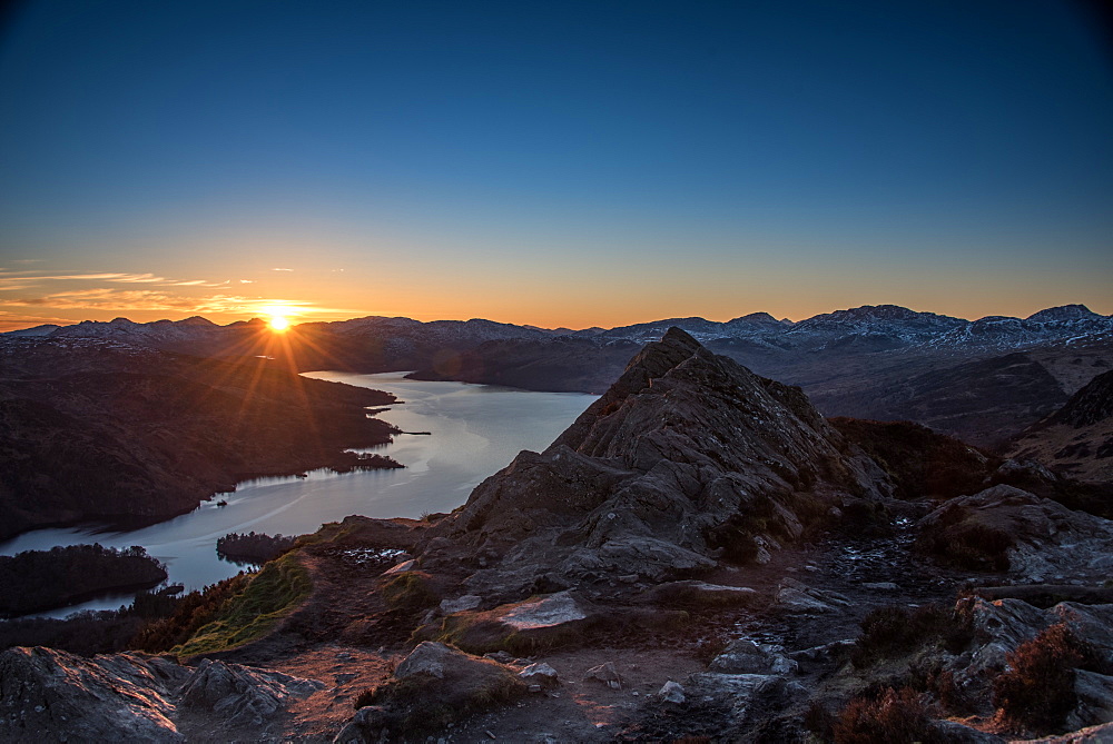 Ben A'an, one of the most popular of Scotland's smaller hills with stunning views over Loch Katrine, The Trossachs, Scotland, United Kingdom, Europe