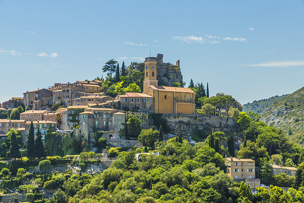 The medieval village of Eze, Alpes Maritimes, Provence Alpes Cote D'Azur, French Riviera, France, Europe