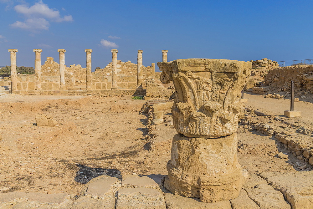 The House of Theseus in Paphos Archaeological Park, UNESCO World Heritage Site, Paphos, Cyprus, Europe