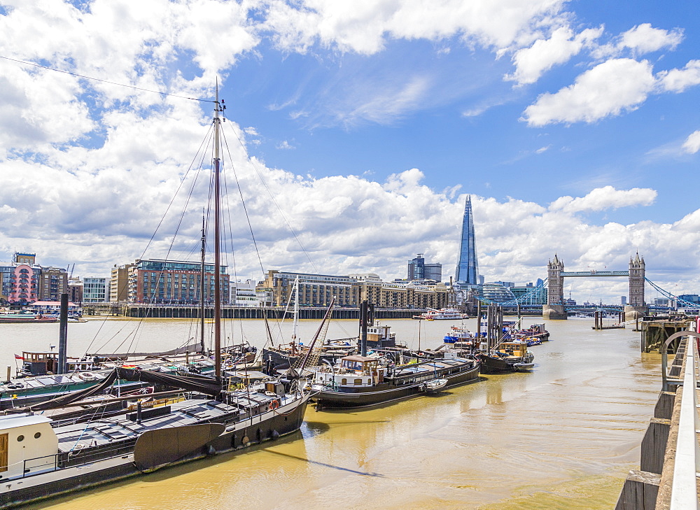 The Shard, Tower Bridge and River Thames, London, England, United Kingdom, Europe