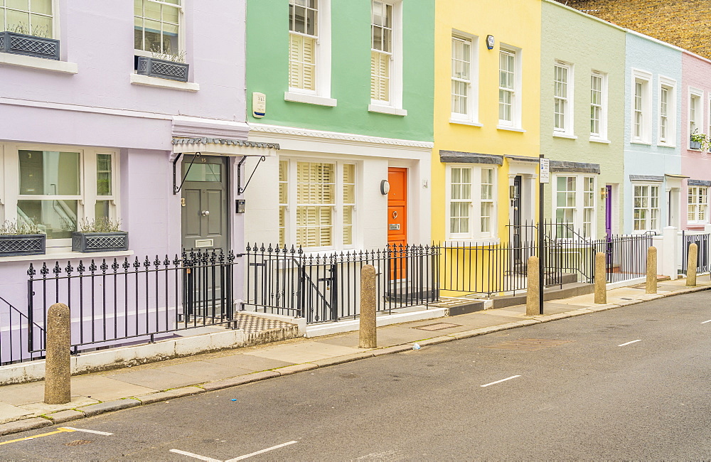 Colourful buildings in Notting Hill, London, England, United Kingdom, Europe