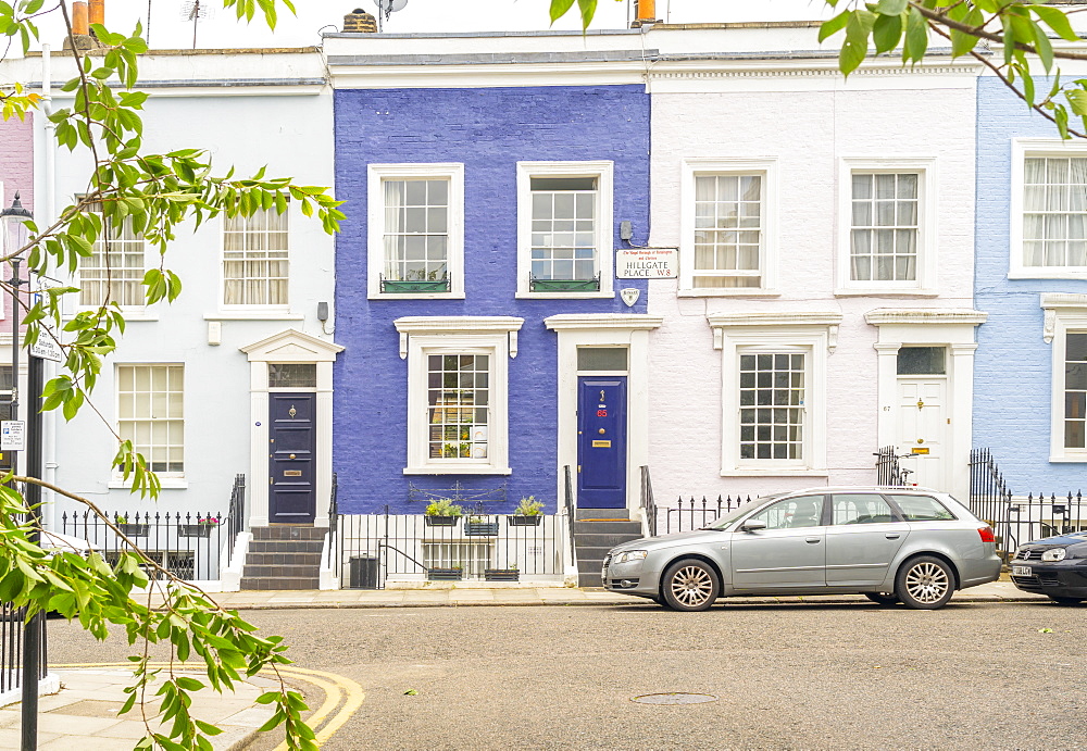 Colourful buildings in Notting Hill, London, England, United Kingdom, Europe