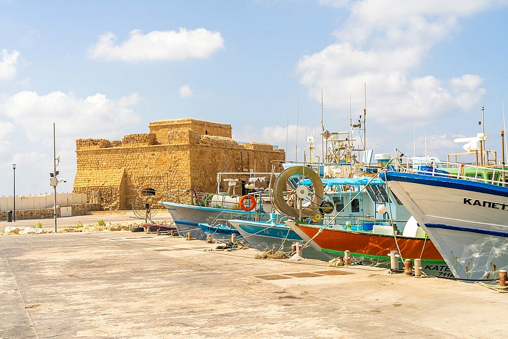 Paphos Castle, Byzantine style, in Paphos, Cyprus, Europe