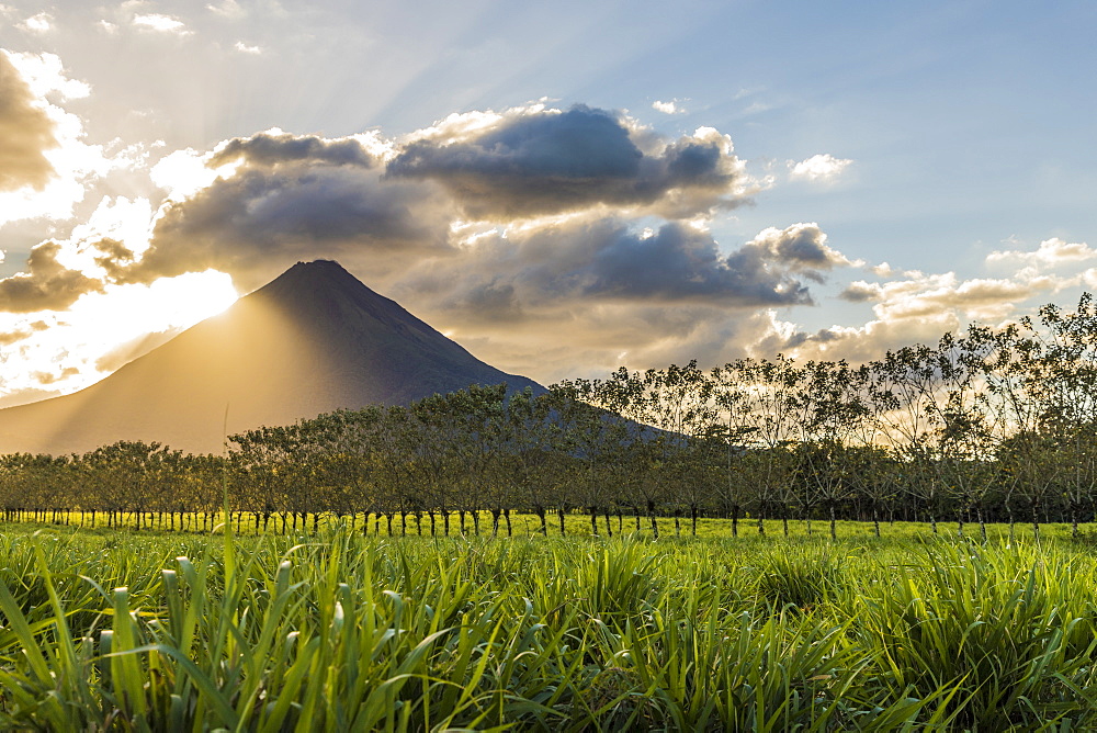 Volcano Arenal, seen from La Fortuna de San Carlos, Costa Rica, Central America