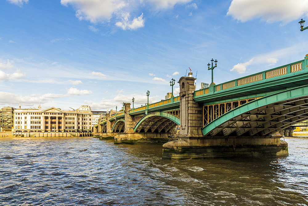 Southwark Bridge over the River Thames, London, England, United Kingdom, Europe