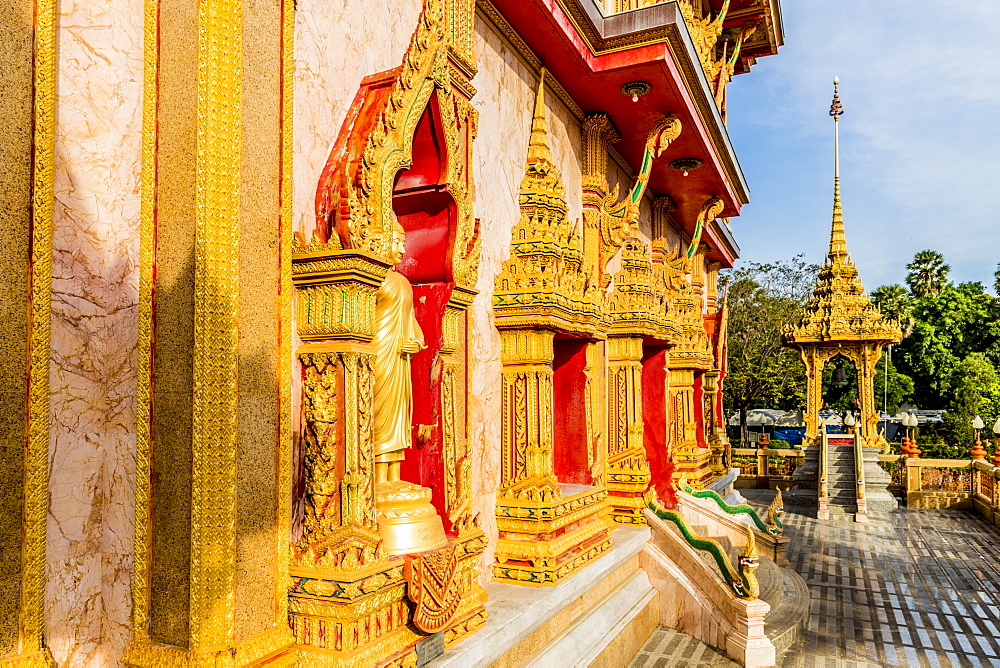 Chedi at Wat Chalong Temple in Phuket, Thailand, Southeast Asia, Asia