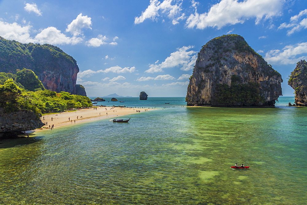 Karst landscapes in Railay, Ao Nang, Krabi Province, Thailand, Southeast Asia, Asia