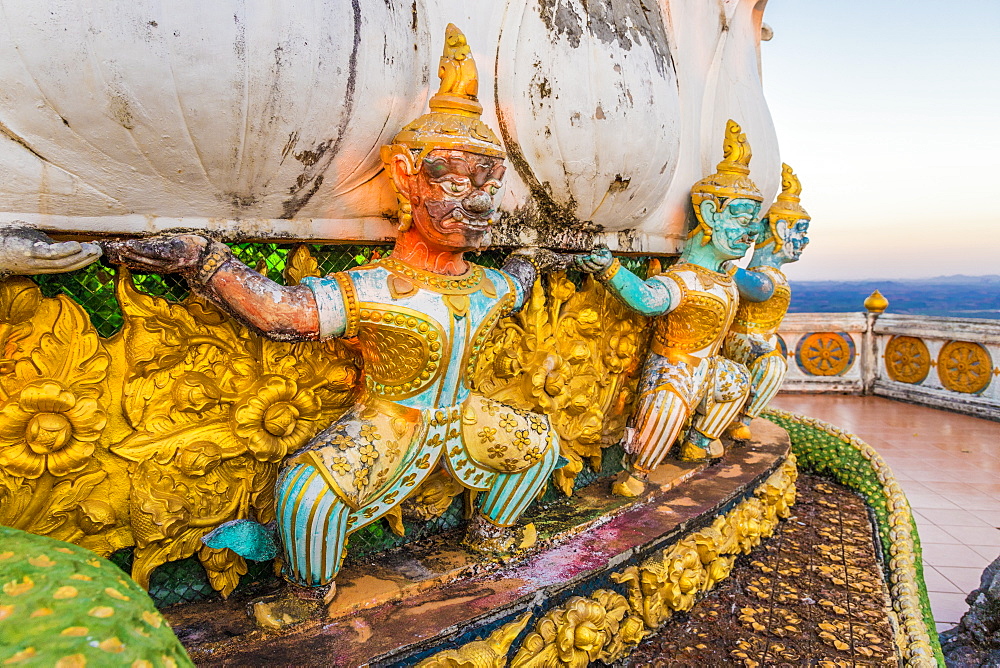 Ornate detail at the Tiger Cave Temple in Krabi, Thailand, Southeast Asia, Asia