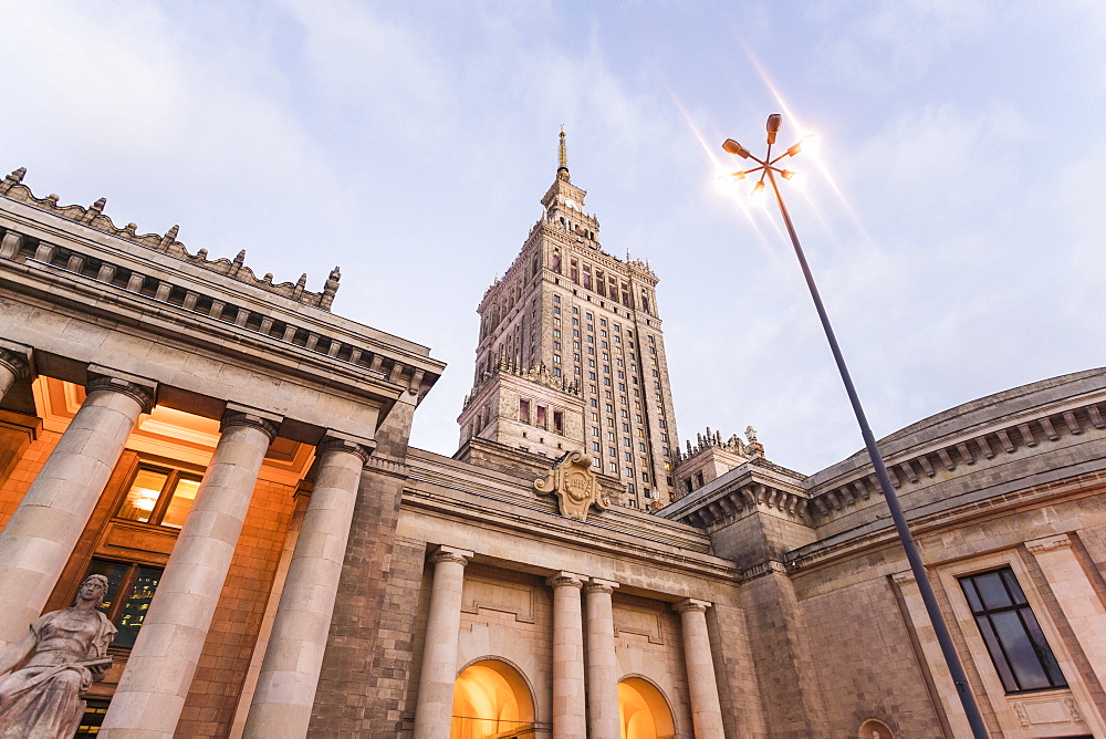 Palace of Culture and Science (Palac Kultury i Nauki), built in the 1950s, Warsaw, Poland, Europe