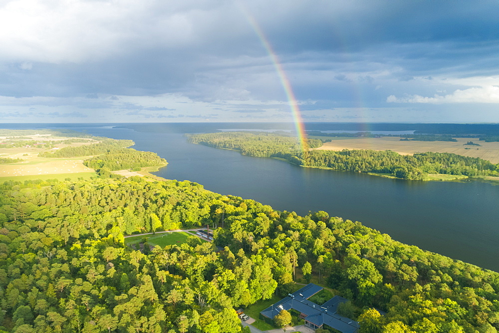 Lake Malaren near Wik Castle, in Uppsala County, Sweden, Scandinavia, Europe