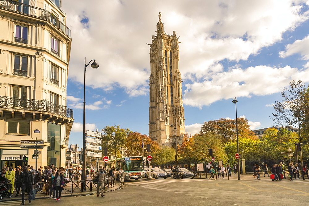 Square de la Tour Saint-Jacques, 4th Arrondissement, Paris, France, Europe