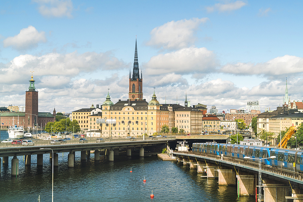 City center of Stockholm with Ridarholmenkirke, Stockholm, Sweden, Scandinavia, Europe