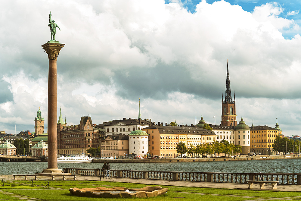 Riddarholmen from the townhall's garden, Stockholm, Sweden, Scandinavia, Europe