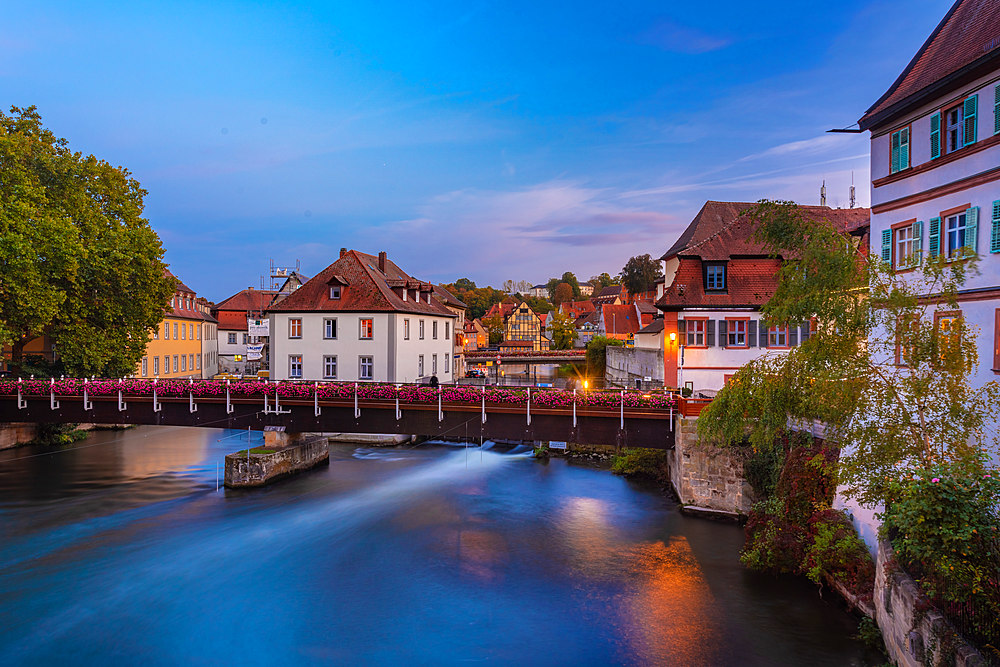 Old historic building on the Linker Regnitzarm. Bamberg, UNESCO World Heritage Site, Bavaria, Germany, Europe