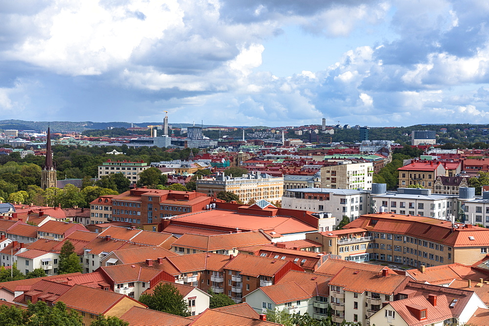 Elevated view of the city centre of Gothenburg, Sweden, Scandinavia, Europe