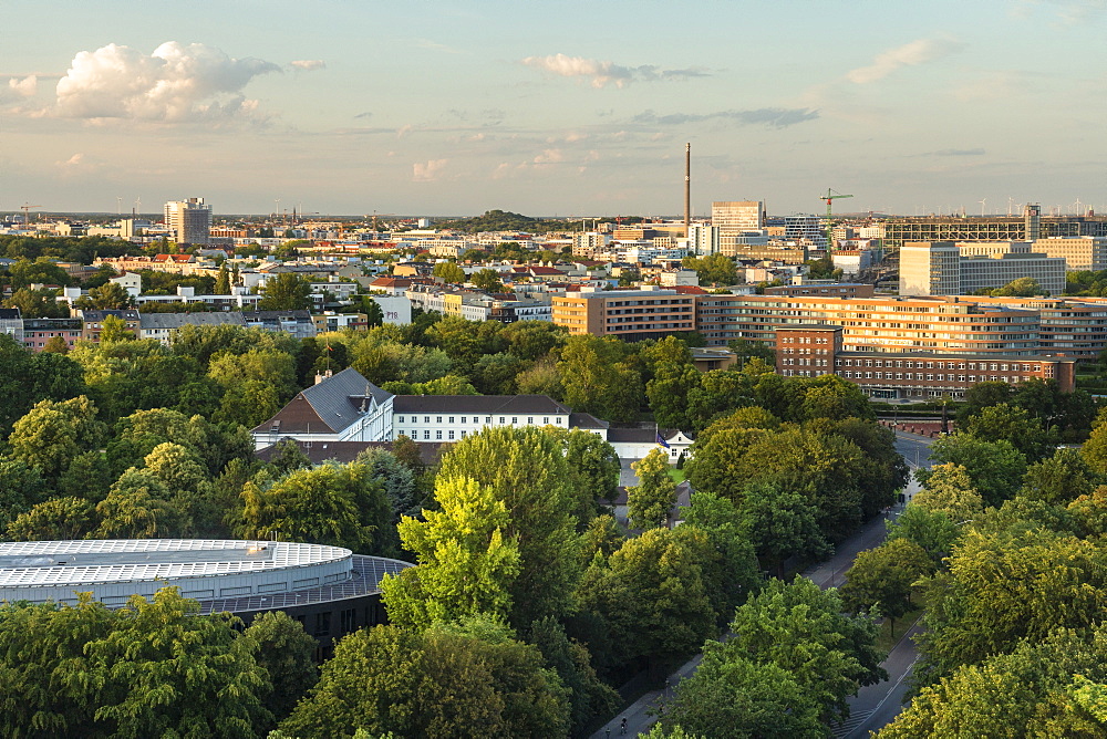 View of Berlin skyline from Siegessaule, Berlin, Germany, Europe