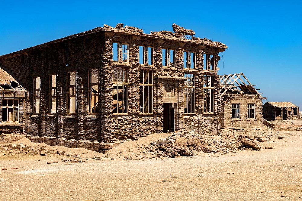 A disused Casino in the Abandoned Mining Town of Elizabeth Bay, on the coast of Luderitz around 25km from Kolmonskop, Namibia, Africa