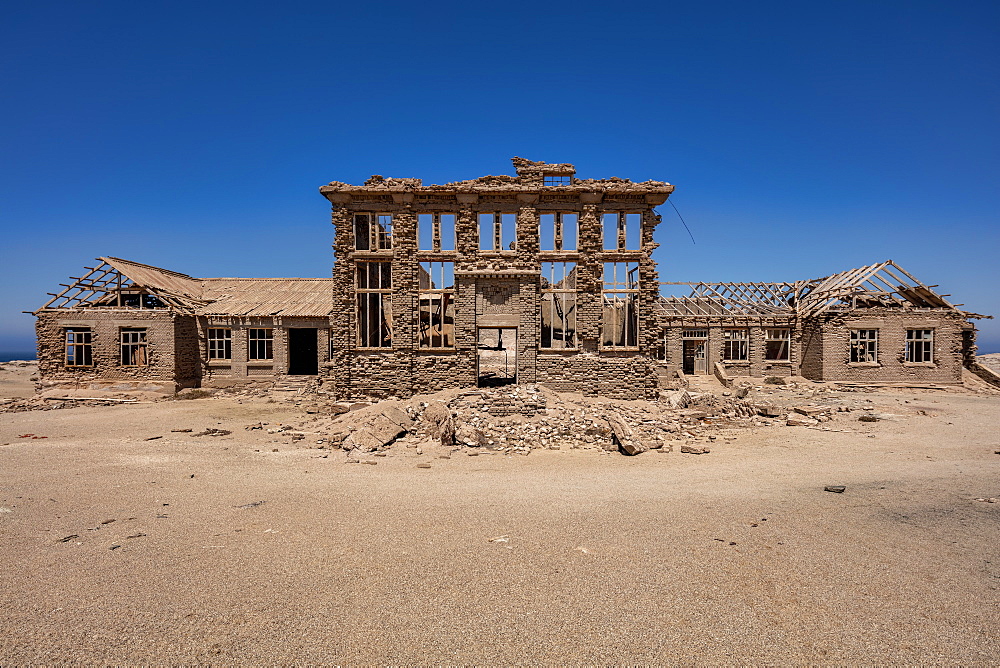 A disused Casino in the Abandoned Mining Town of Elizabeth Bay, on the coast of Luderitz around 25km from Kolmonskop, Namibia, Africa