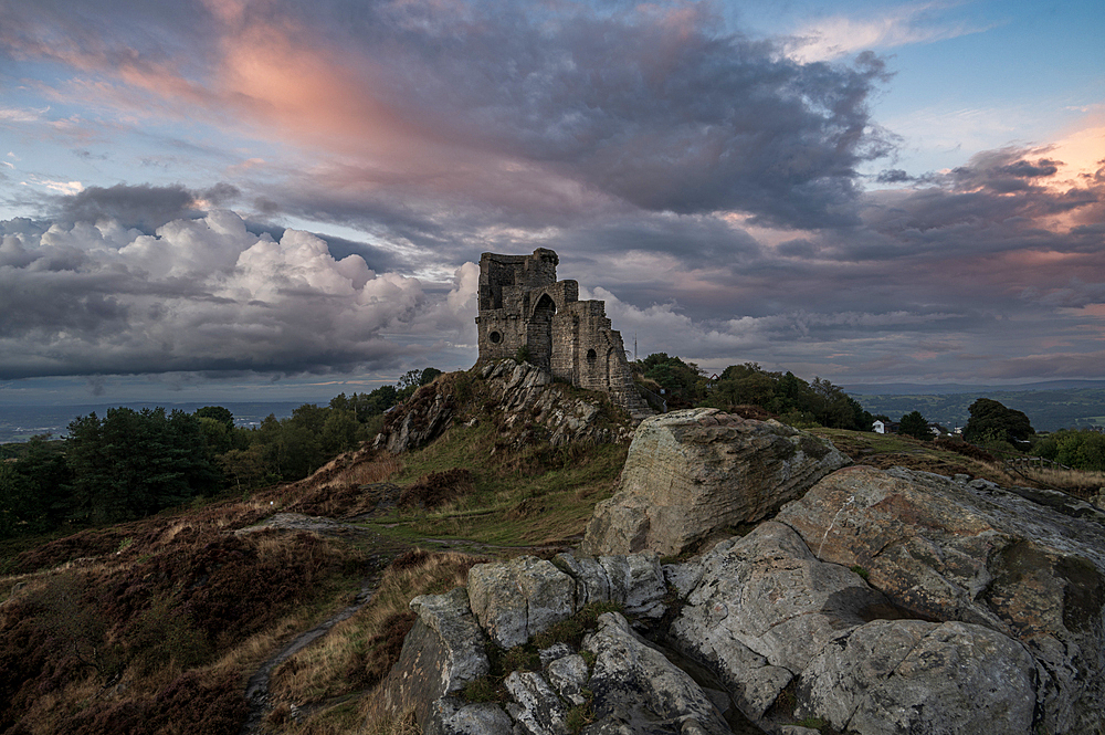 The Mow Cop Folly on the Cheshire Staffordshire border, Cheshire.