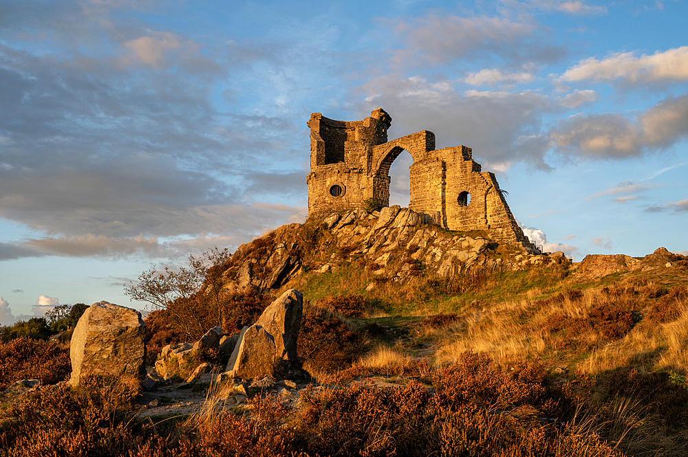 The Mow Cop Folly on the Cheshire and Staffordshire border, Cheshire.