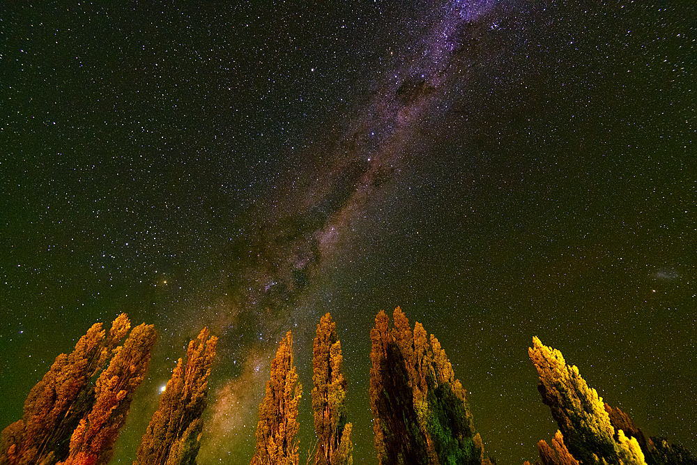 The Milky Way above Piedra Parada, Chubut Province, Patagonia, Argentina, South America