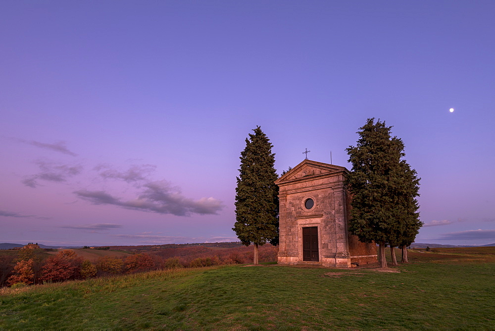 Vitaleta Church (Madonna di Vitaleta), San Quirico d'Orcia, Val d'Orcia, UNESCO World Heritage Site, Tuscany, Italy, Europe