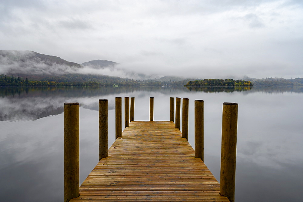 Ashness Pier Landing Jetty, Derwentwater, Keswick, Lake District National Park, UNESCO World Heritage Site, Cumbria, England, United Kingdom, Europe