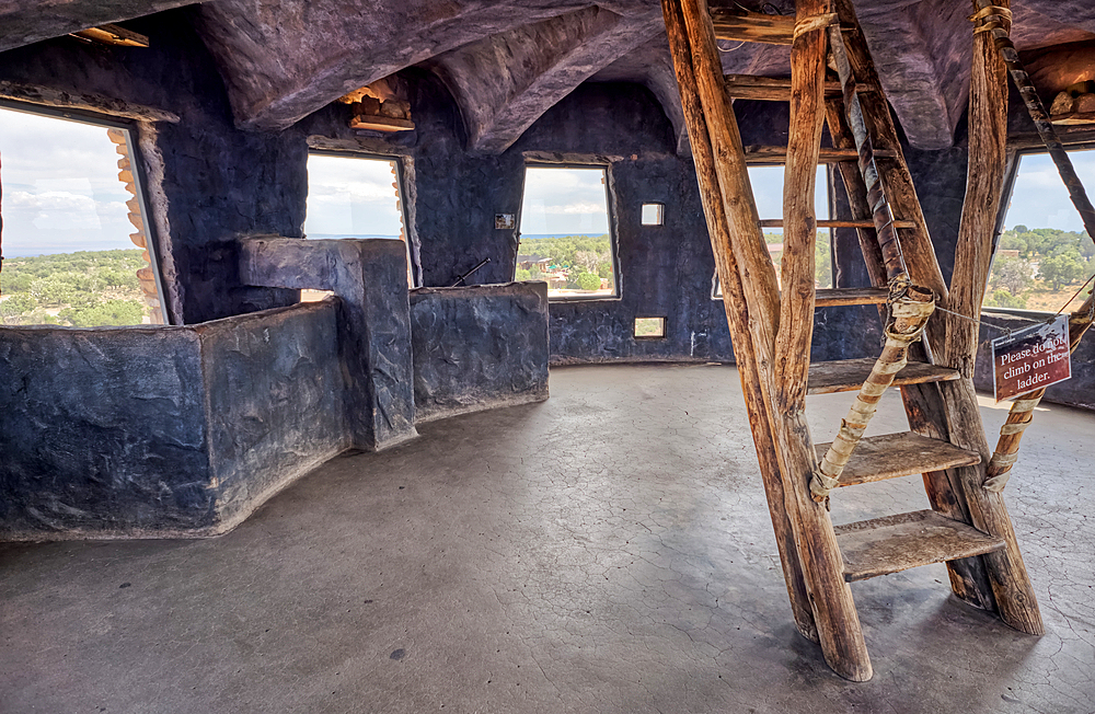 The top floor of the historic Watchtower at Grand Canyon South Rim, Grand Canyon, UNESCO World Heritage Site, Arizona, United States of America, North America