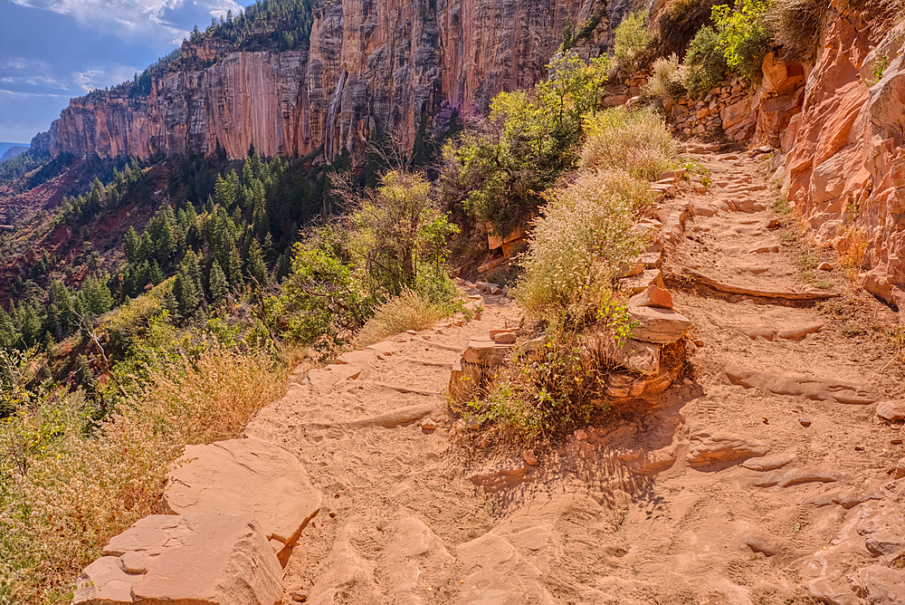 The 12th switchback along the North Kaibab Trail at Grand Canyon North Rim, UNESCO, Arizona, United States of America