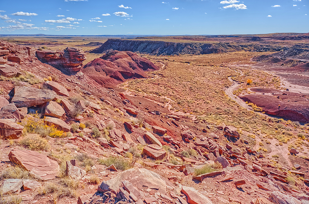 An unnamed canyon that leads into Dead Wash at Petrified Forest National Park, Arizona, United States of America