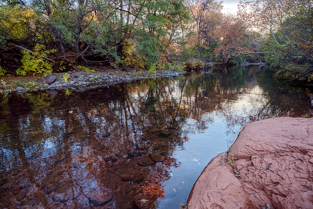 View of Wet Beaver Creek off of the Bell Trail in Coconino National Forest Arizona.