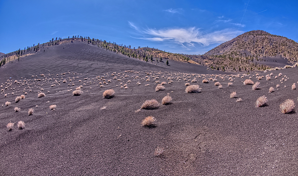 Volcanic cinder hills in Coconino National Forest, Arizona, USA