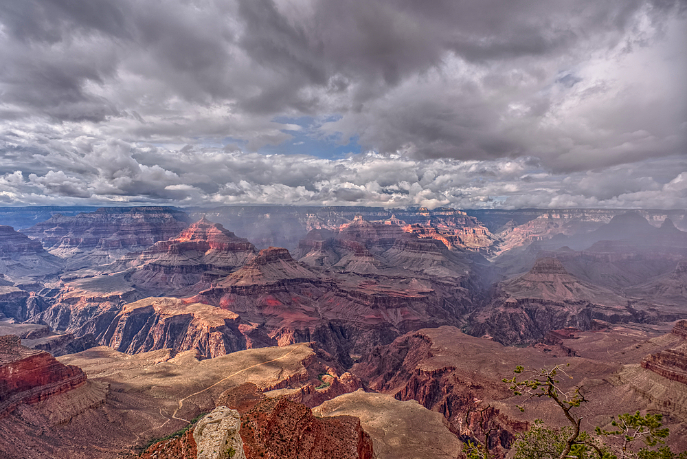 Rainy skies over the North Rim of Grand Canyon National Park, Arizona, USA