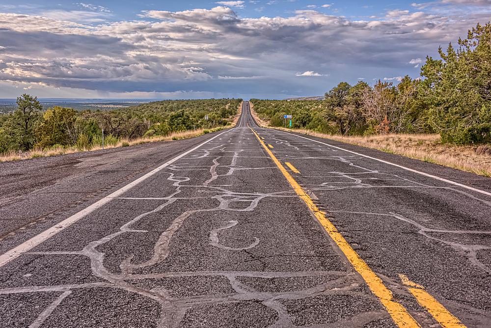State Route 64 heading north to Grand Canyon South Rim, Arizona, USA