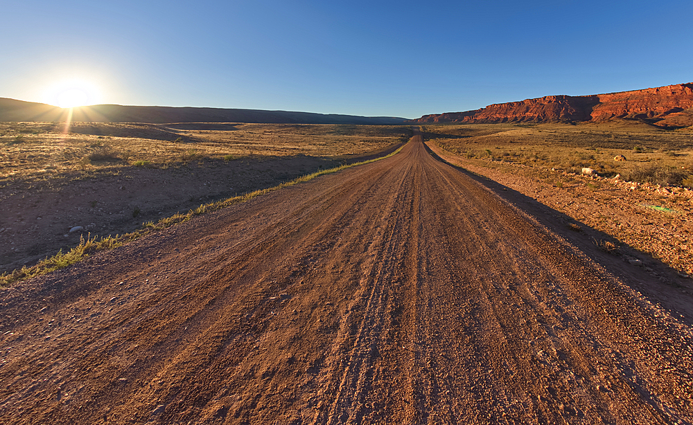 Vermilion Cliffs National Monument Arizona at sunset viewed from House Rock Road north of US89A.