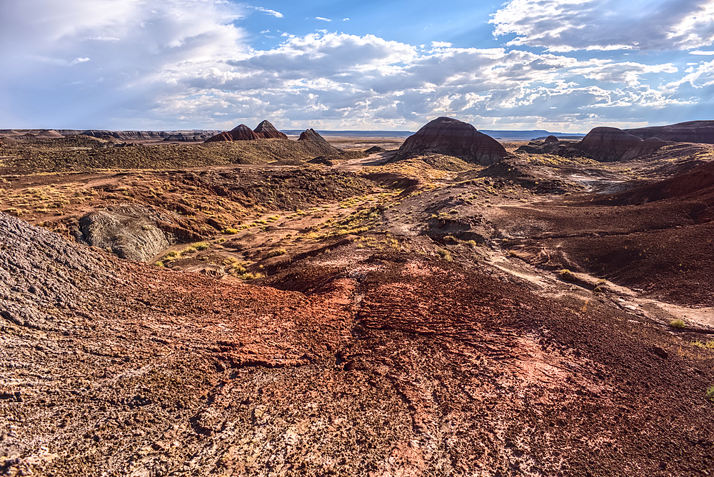 Northside view of the Teepees at Petrified Forest National Park Arizona.