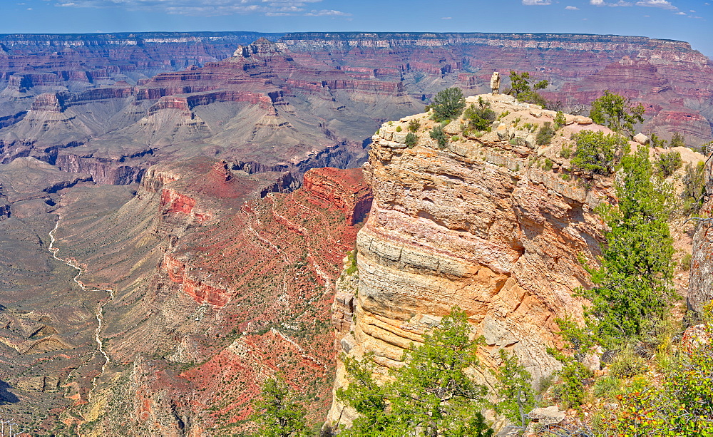 View of Shoshone Point on the south rim of the Grand Canyon from the west side of the point, Grand Canyon National Park, UNESCO World Heritage Site, Arizona, United States of America, North America